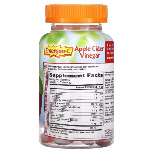 Emergen-C, Apple Cider Vinegar, Apple, 36 Gummies - Image 2