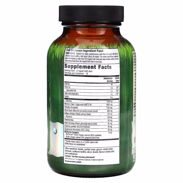 Irwin Naturals, Active-Male, Steel Libido Max3 + Nitric Oxide Booster, 75 Liquid Soft-Gels - Image 2