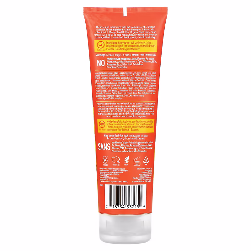 Desert Essence, Shampoo, Island Mango, 8 fl oz (237 ml) - Image 3