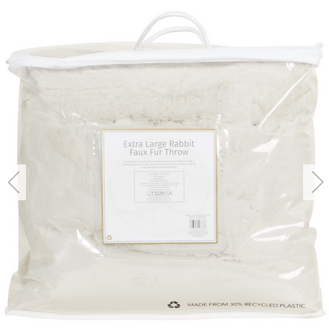 Rabbit Faux Fur Throw - Champagne / Extra Large - Image 3