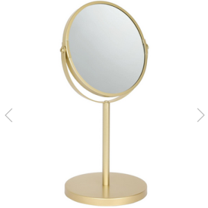 Harbour Housewares Pedestal Mirror - 18.5cm x 34.5cm - Gold